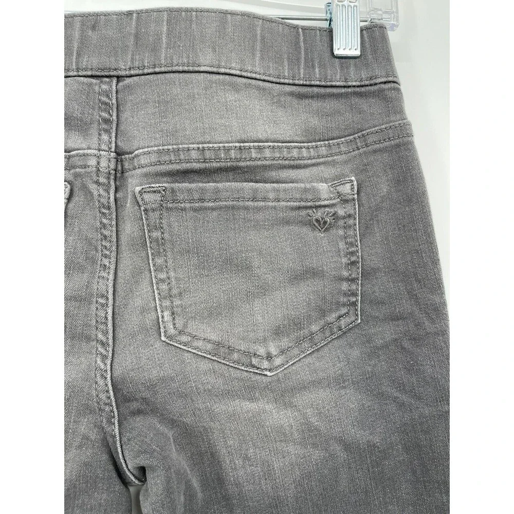 Justice 12 Denim Leggings Kids Grey NEW Distressed‎ Frayed Hem Jeggings